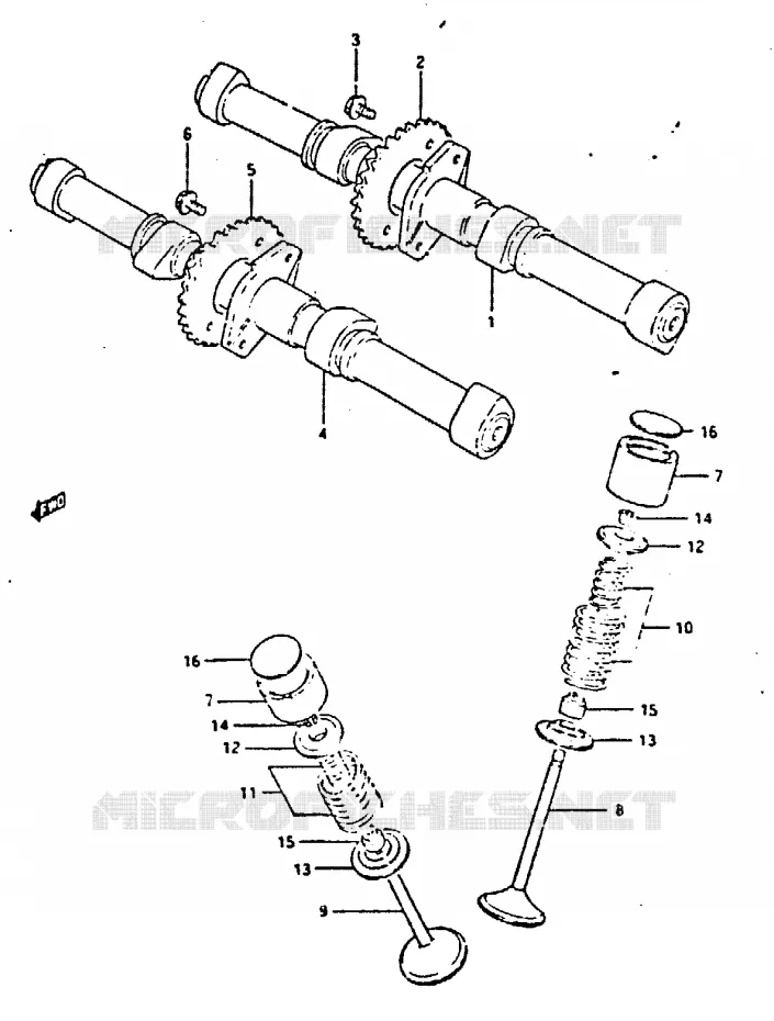 ARBRE A CAMES - SOUPAPES Suzuki MOTO 650 GS 1983  GS650GTD