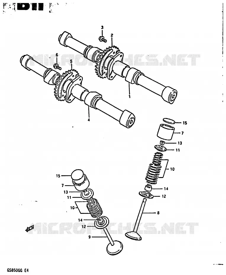 ARBRE A CAMES - SOUPAPES Suzuki MOTO 850 GS 1985  GS850GF(E4)