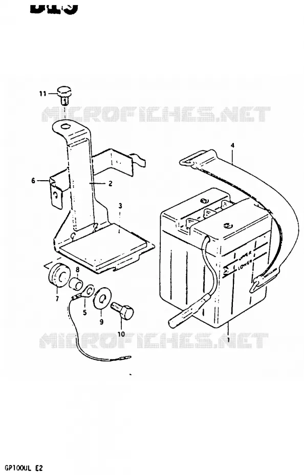 BATTERIE Suzuki MOTO 100 GP 1983  GP100UD(X/D/L)