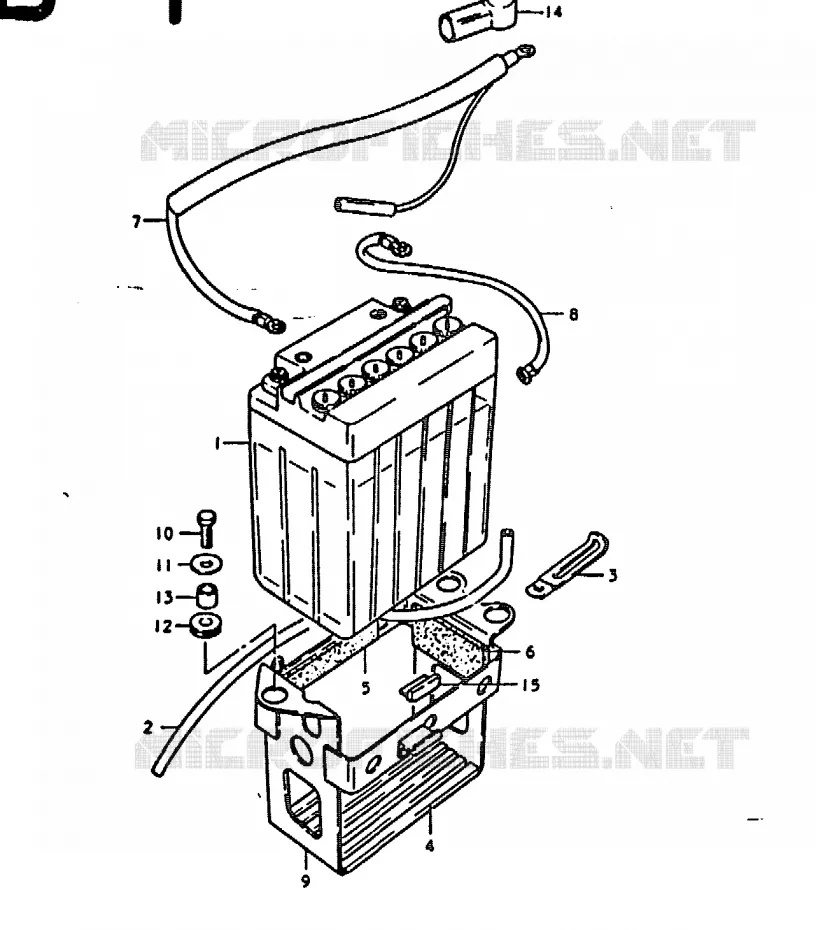 BATTERIE Suzuki MOTO 1000 GS 1979  GS1000EN(C/N)