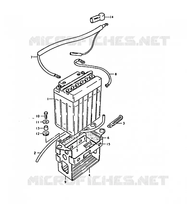 BATTERIE Suzuki MOTO 1000 GS 1980  GS1000ET(T)
