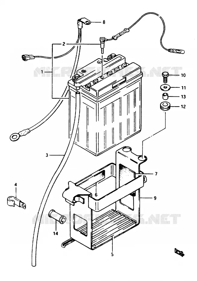 BATTERIE Suzuki MOTO 1150 GS 1985  GS1150ESF(E/F/G)