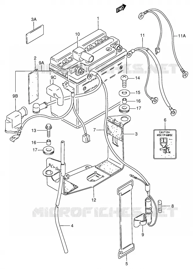BATTERIE Suzuki MOTO 125 GN 1983  GN125D(E1)