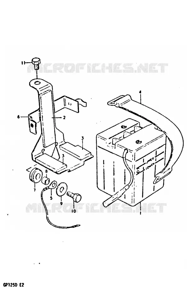 BATTERIE Suzuki MOTO 125 GP 1999  GP125X(X/D)