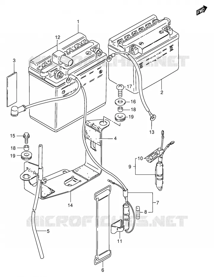 BATTERIE Suzuki MOTO 125 GS 1983  GS125ESD(E1)