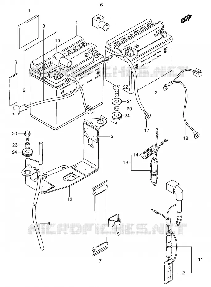 BATTERIE Suzuki MOTO 125 GS 2000  GS125SY(E71)