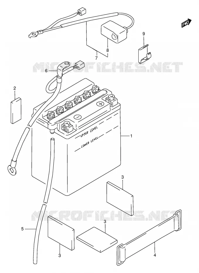 BATTERIE Suzuki MOTO 250 GN 1996  GN250T(E2)