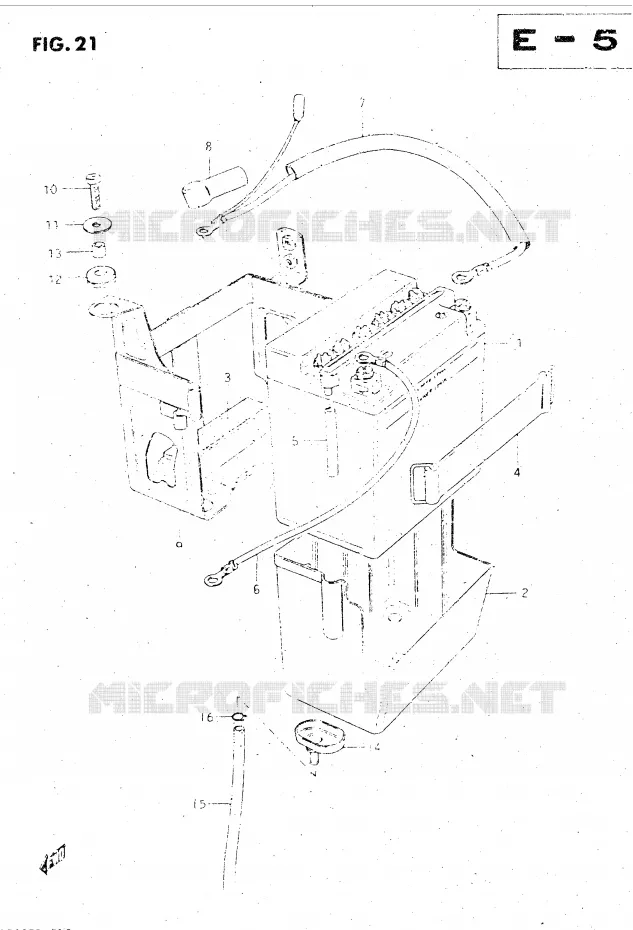 BATTERIE Suzuki MOTO 500 GS-E 1983  GS500ED(Z/D)
