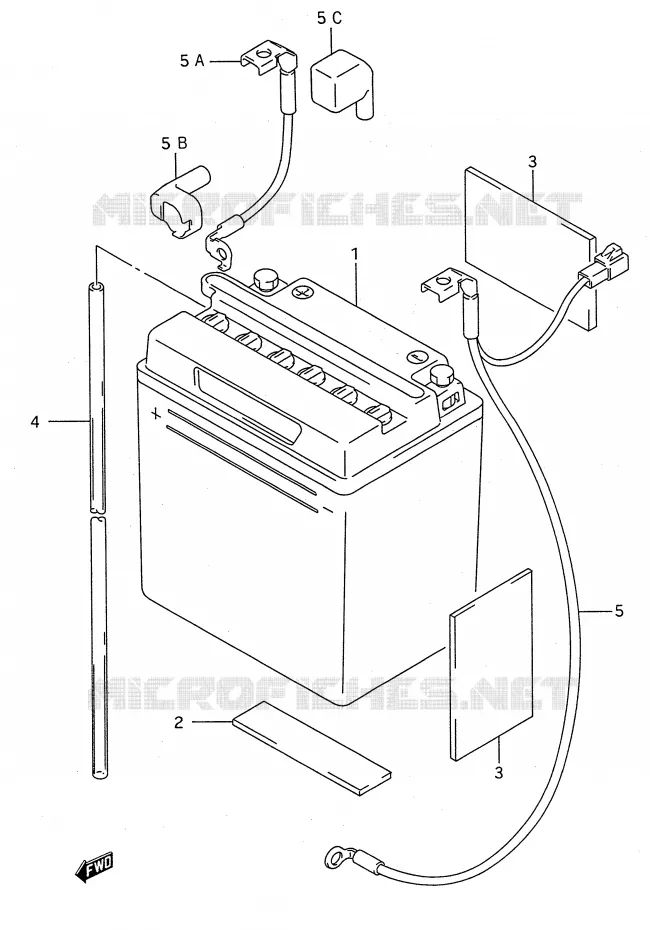 BATTERIE Suzuki MOTO 500 GS-E 1990  GS500EUL(E28)