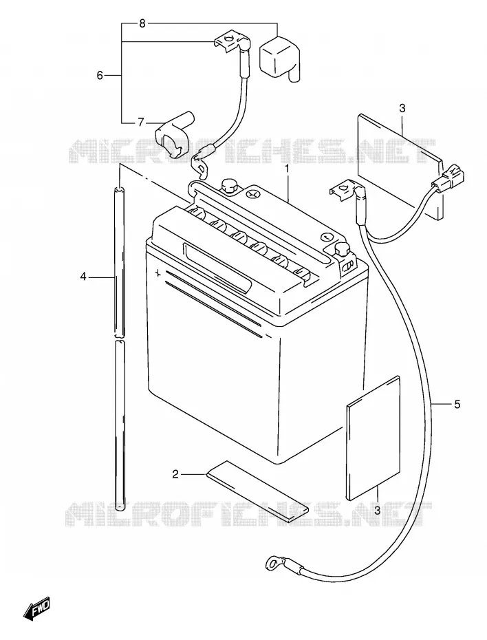 BATTERIE Suzuki MOTO 500 GS-E 2002  GS500HUK2(E2)