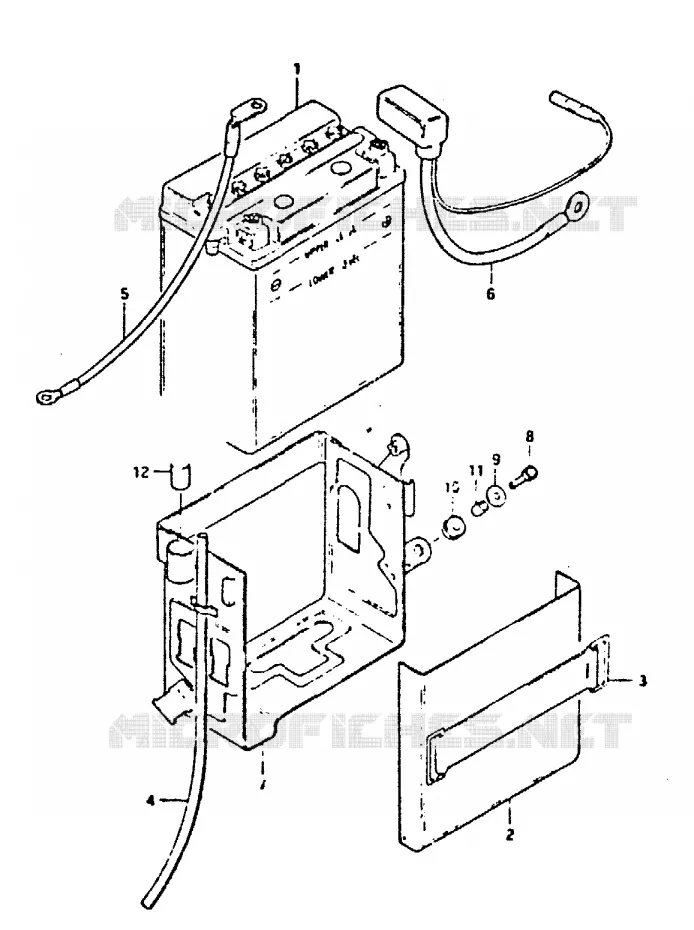 BATTERIE Suzuki MOTO 650 GS 1983  GS650GTD