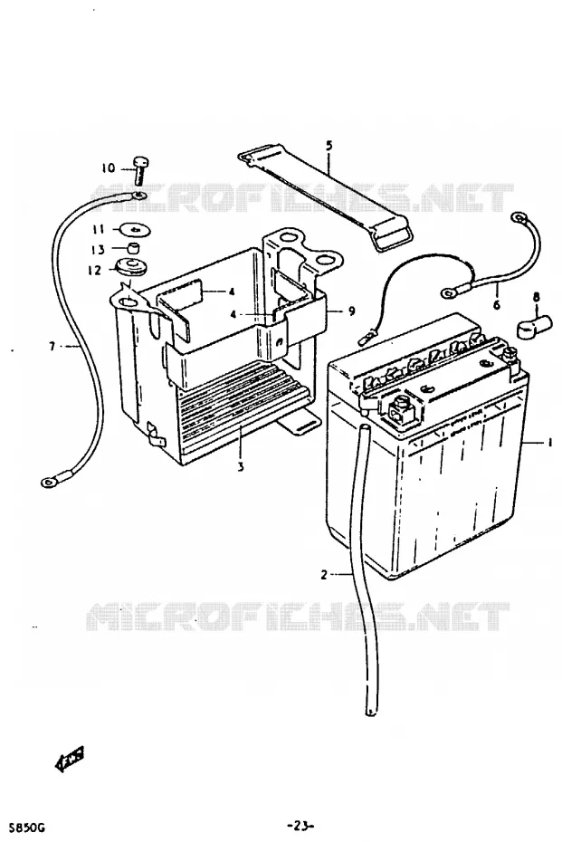 BATTERIE Suzuki MOTO 850 GS 1986  GS850G