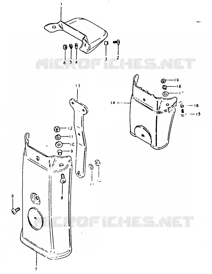 BAVETTE ARRIERE Suzuki MOTO 1100 GSX 1980  GSX1100T(T/X)