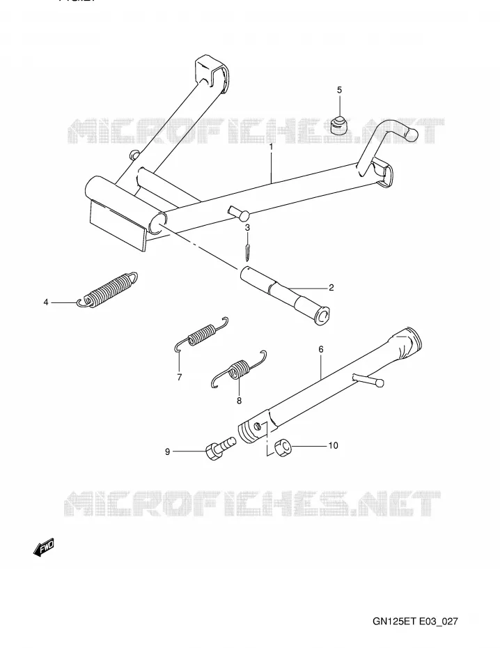 BEQUILLE Suzuki MOTO 125 GN 1995  GN125ES(E3)
