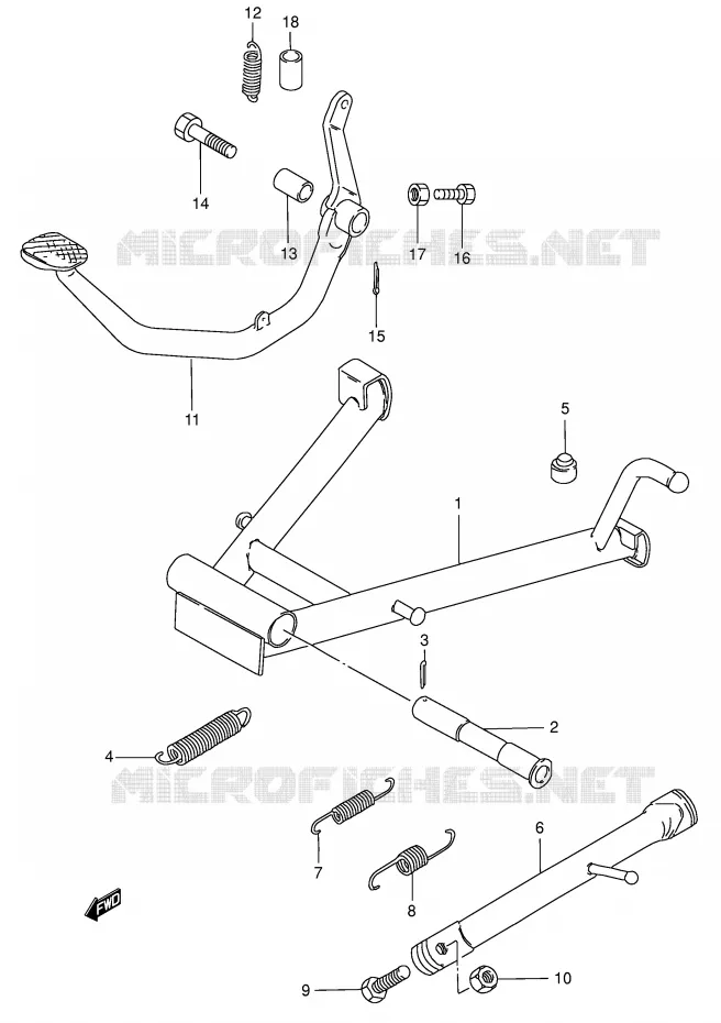 BEQUILLE Suzuki MOTO 125 GN 1998  GN125EW(E28)