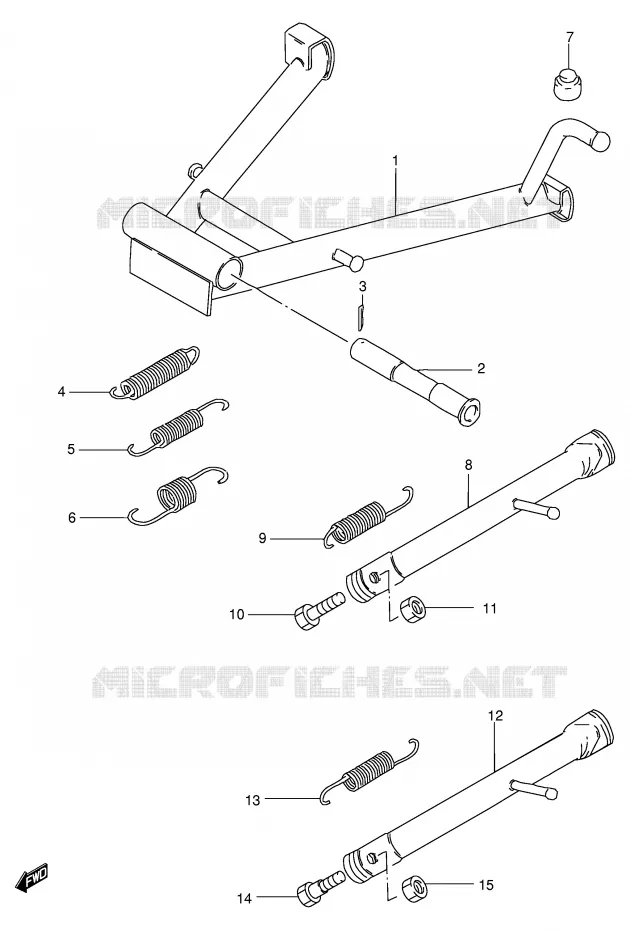 BEQUILLE Suzuki MOTO 125 GS 1982  GS125Z(E1)