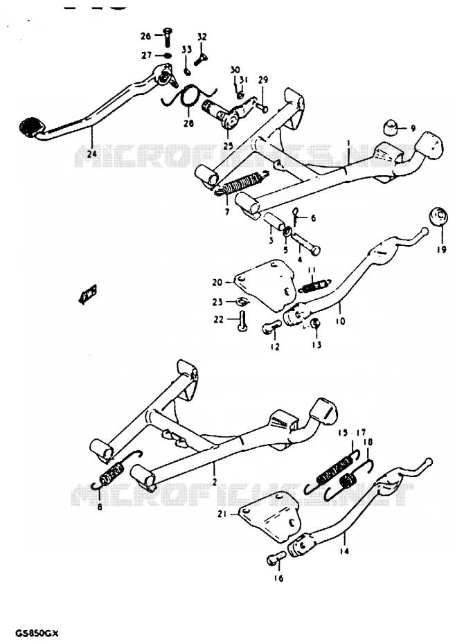 BEQUILLE Suzuki MOTO 850 GS 1980  GS850GT(T/X)