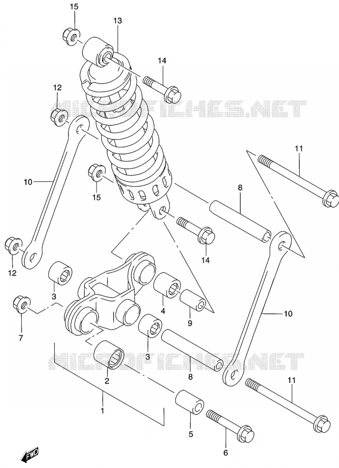 BIELLETTE D'AMORTISSEUR Suzuki MOTO 500 GS-E 2003  GS500UK3(P19)
