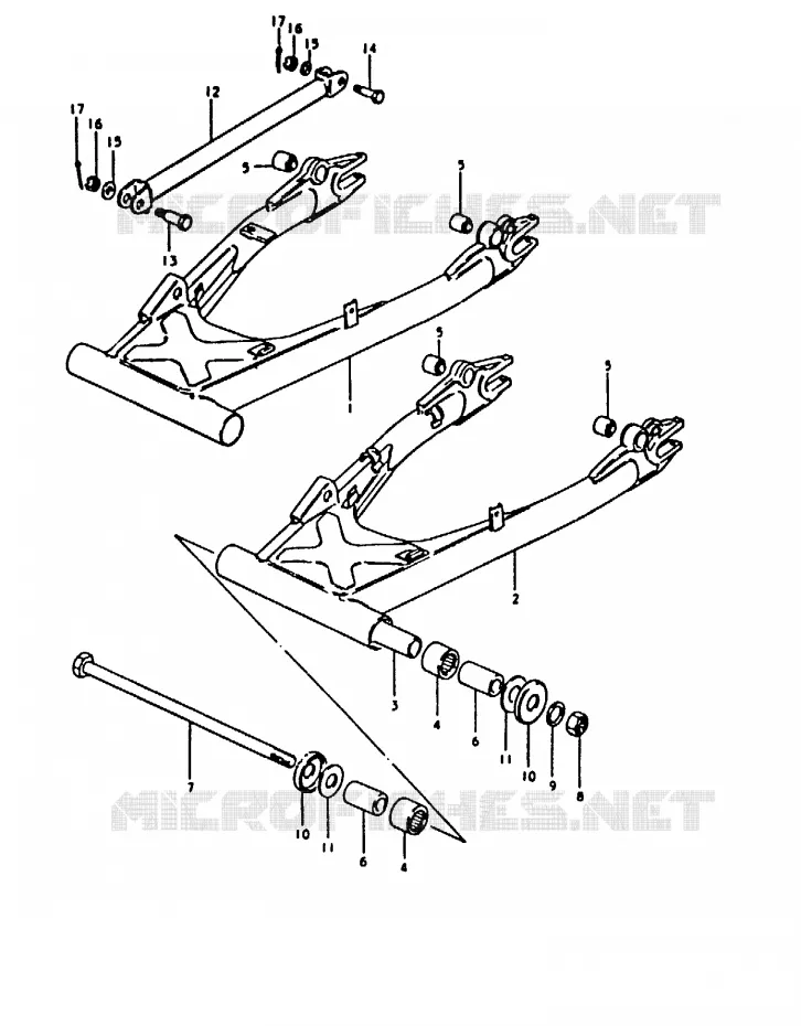 BRAS OSCILLANT ARRIERE Suzuki MOTO 1000 GS 1980  GS1000ET(T)