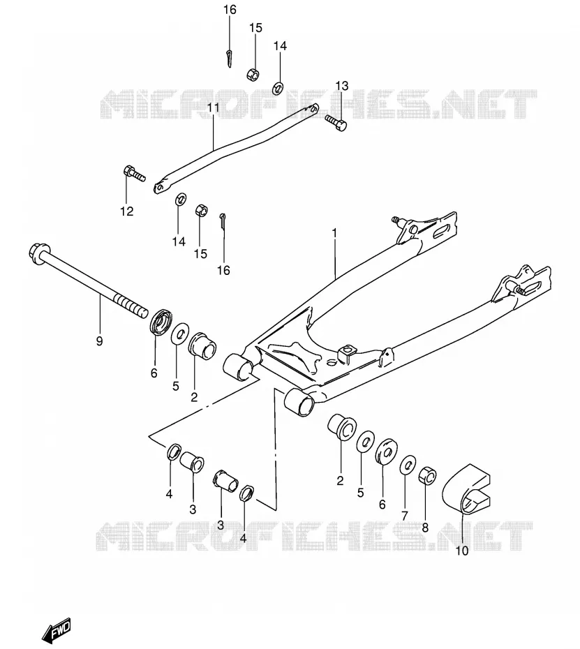 BRAS OSCILLANT ARRIERE Suzuki MOTO 125 GS 1982  GS125EEZ(E1)