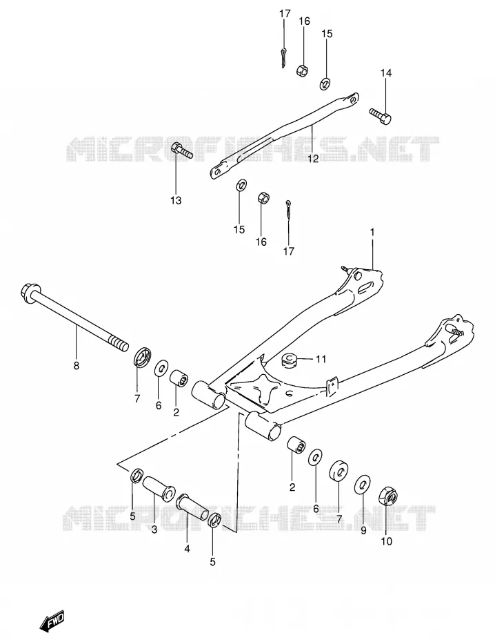 BRAS OSCILLANT ARRIERE Suzuki MOTO 250 GN 1992  GN250N(E2)