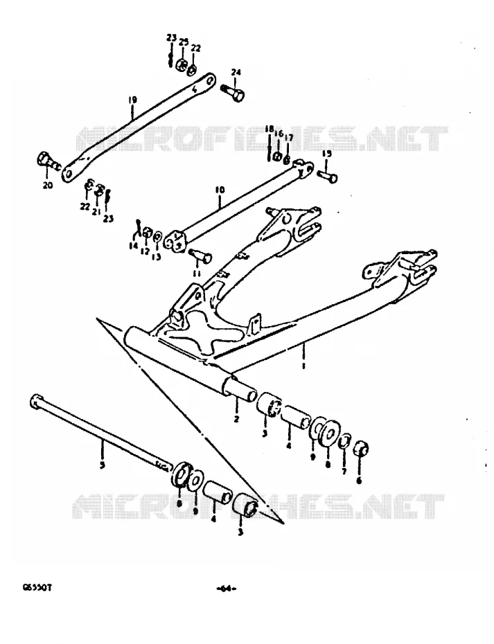 BRAS OSCILLANT ARRIERE Suzuki MOTO 550 GS 1980  GS550ET(T)