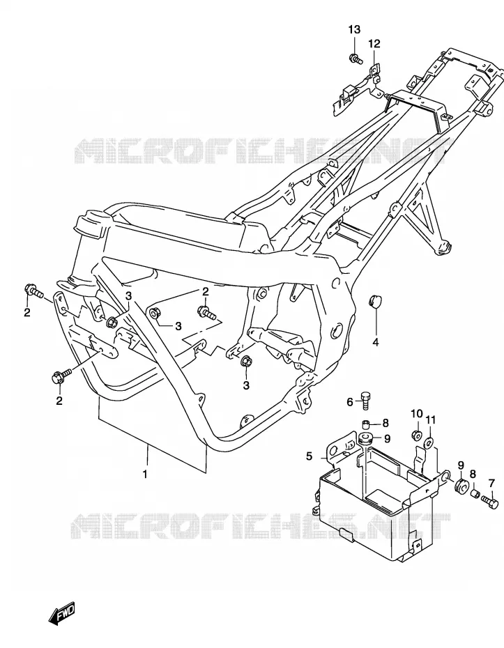 CADRE (MODELE K3) Suzuki MOTO 500 GS-F 2004  GS500FK4(P19)