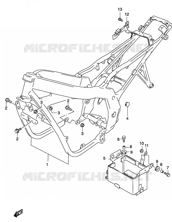 CADRE (MODELE K4) Suzuki MOTO 500 GS-E 2004  GS500K4(P19)