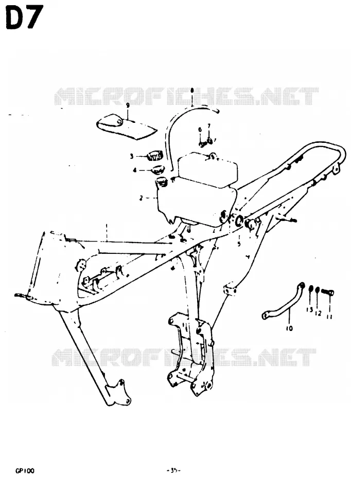 CADRE Suzuki MOTO 100 GP 1978  GP100UC(C/N)