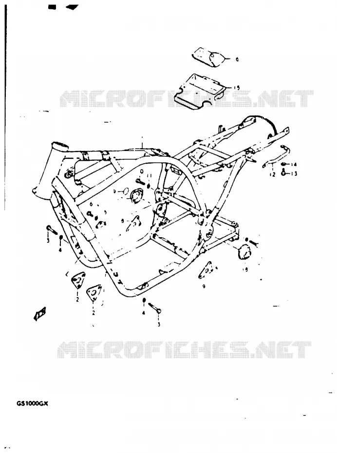 CADRE Suzuki MOTO 1000 GS 1980  GS1000GT(X/T)