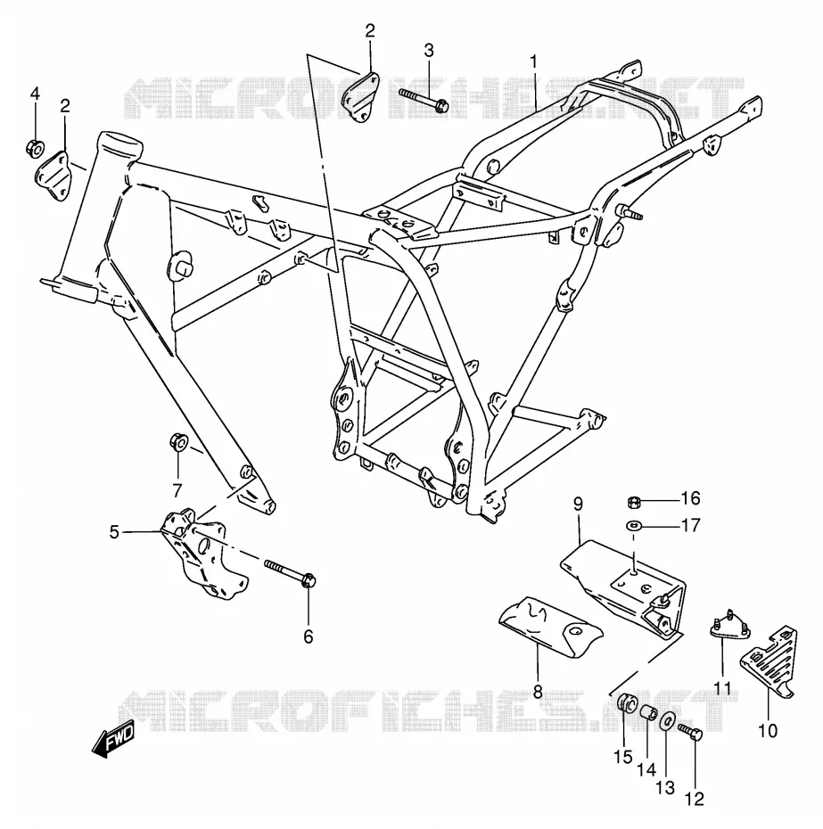 CADRE Suzuki MOTO 125 GN 1983  GN125ED(E1)