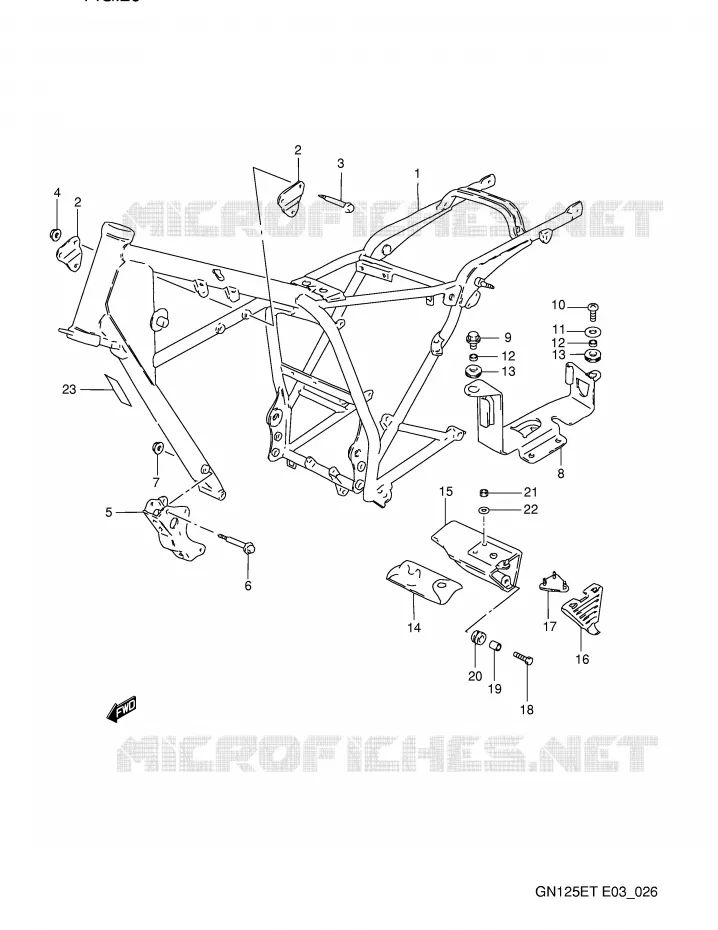 CADRE Suzuki MOTO 125 GN 1993  GN125EP(E3)