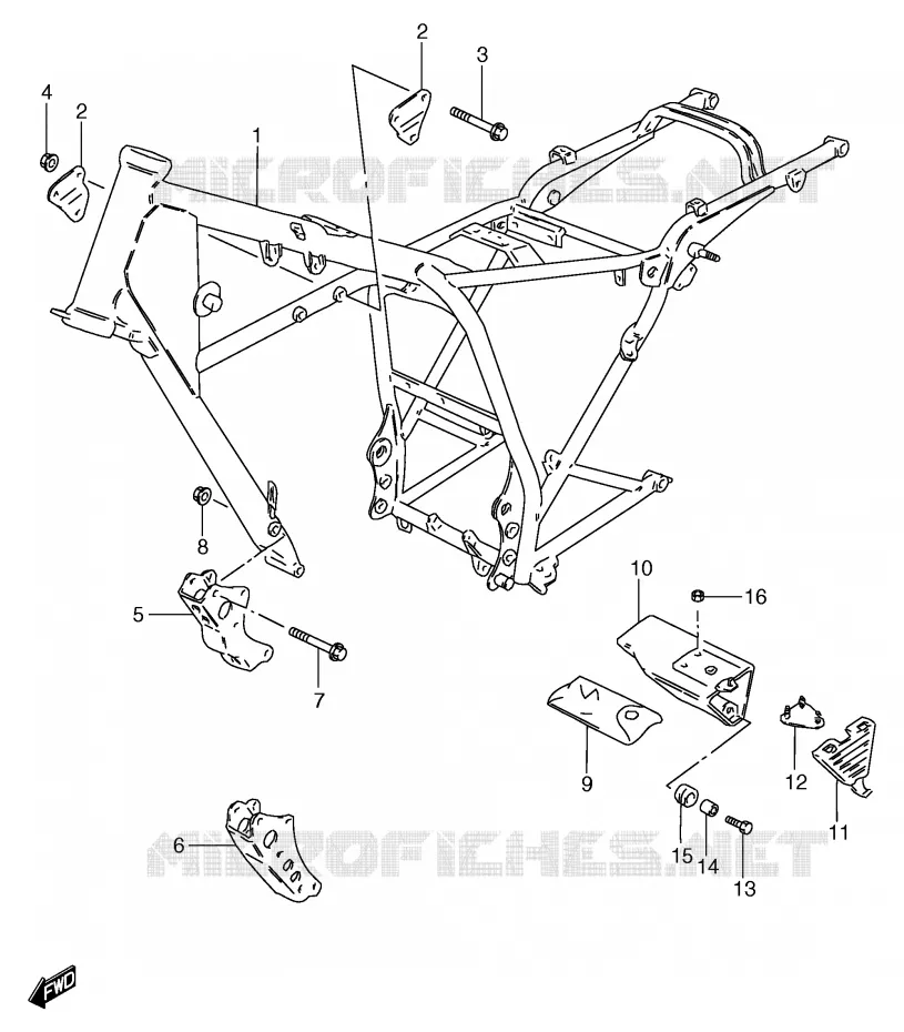 CADRE Suzuki MOTO 125 GS 2000  GS125ESY(E71)