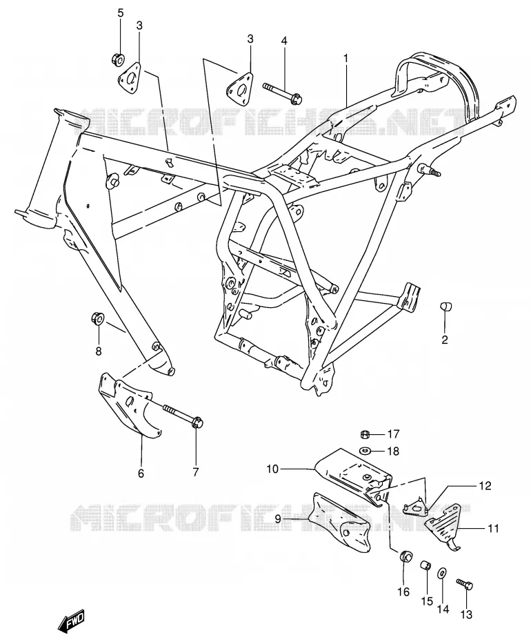 CADRE Suzuki MOTO 250 GN 1985  GN250F(E2)