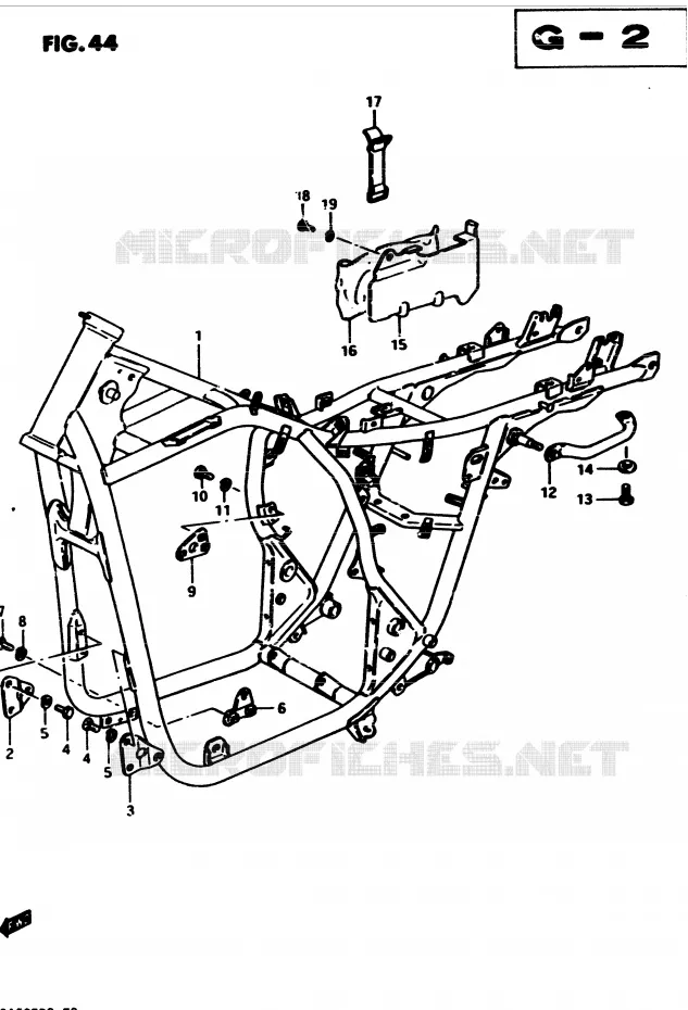 CADRE Suzuki MOTO 450 GS-S 1983  GS450SD(2/Z/D)