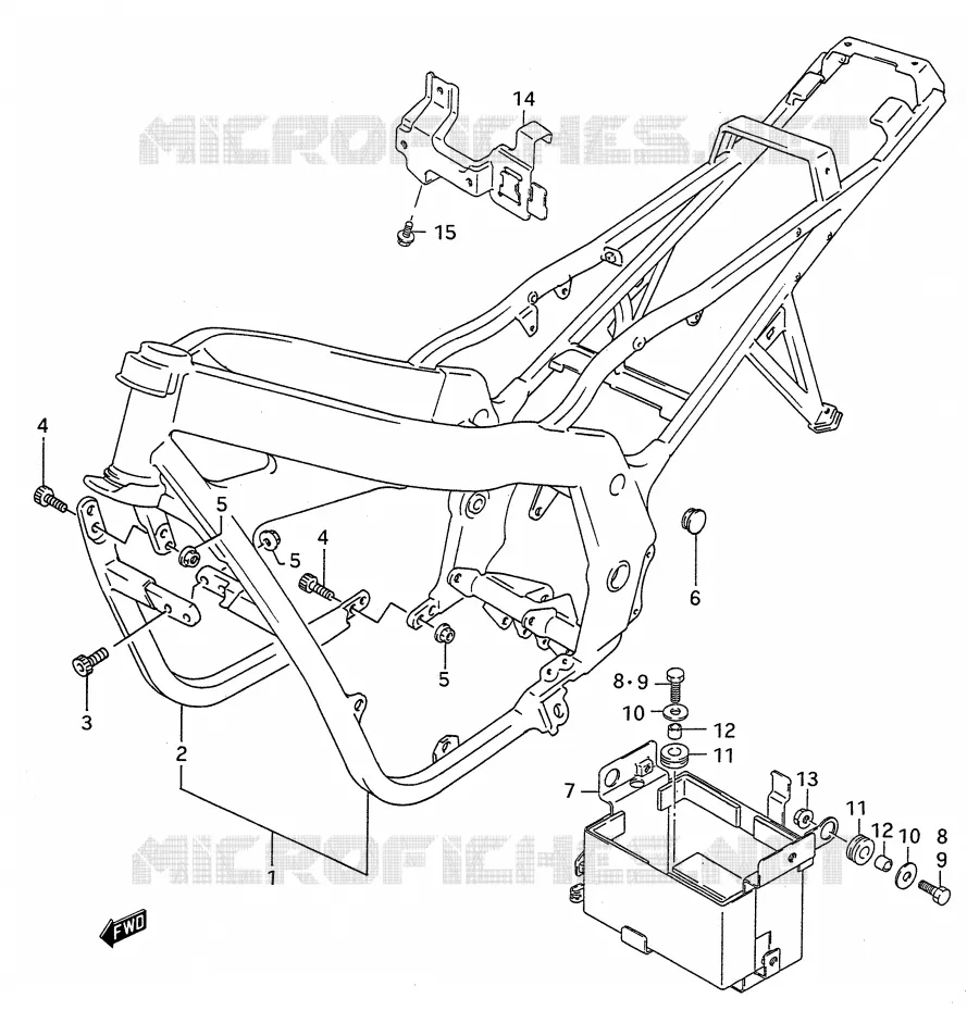 CADRE Suzuki MOTO 500 GS-E 1990  GS500EUL(E28)