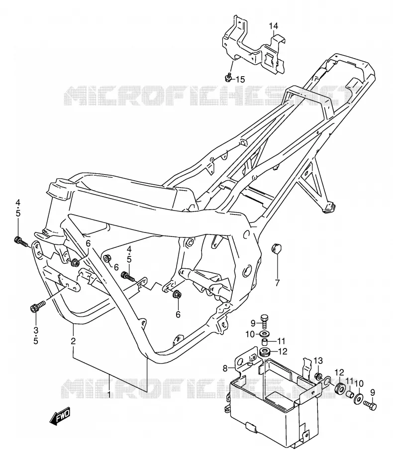 CADRE Suzuki MOTO 500 GS-E 1993  GS500EP(E2)
