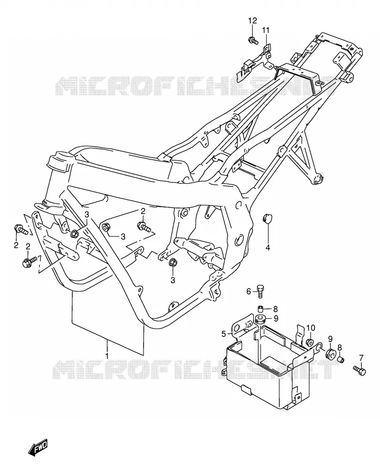 CADRE Suzuki MOTO 500 GS-E 2001  GS500HUK1(E2)