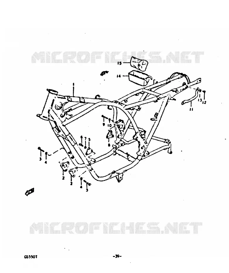 CADRE Suzuki MOTO 550 GS 1980  GS550ET(T)