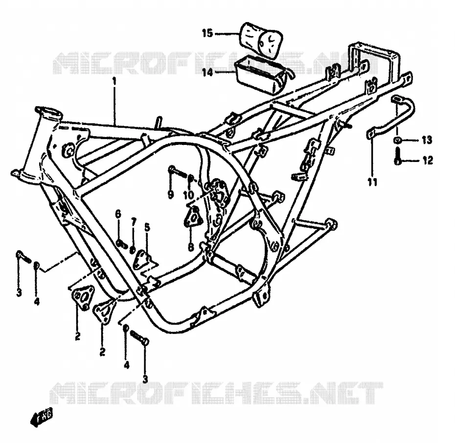 CADRE Suzuki MOTO 550 GS 1981  GS550MX(X/Z)