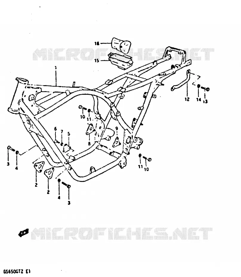 CADRE Suzuki MOTO 650 GS 1999  GS650GTX(X/Z)