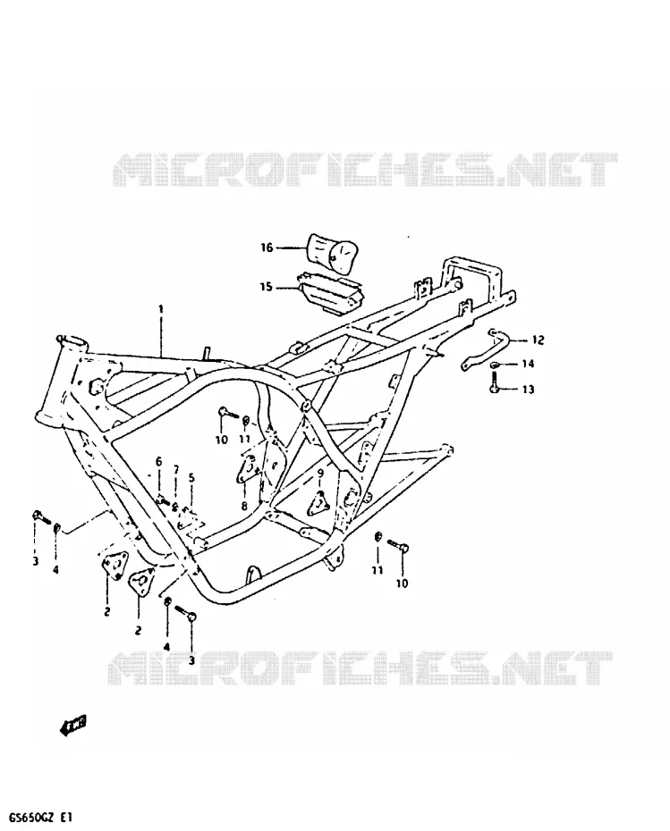 CADRE Suzuki MOTO 650 GS 1999  GS650GX(X/Z)