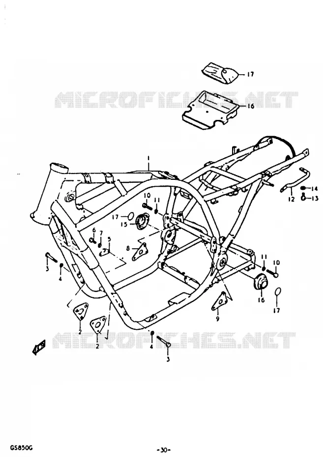 CADRE Suzuki MOTO 850 GS 1986  GS850G