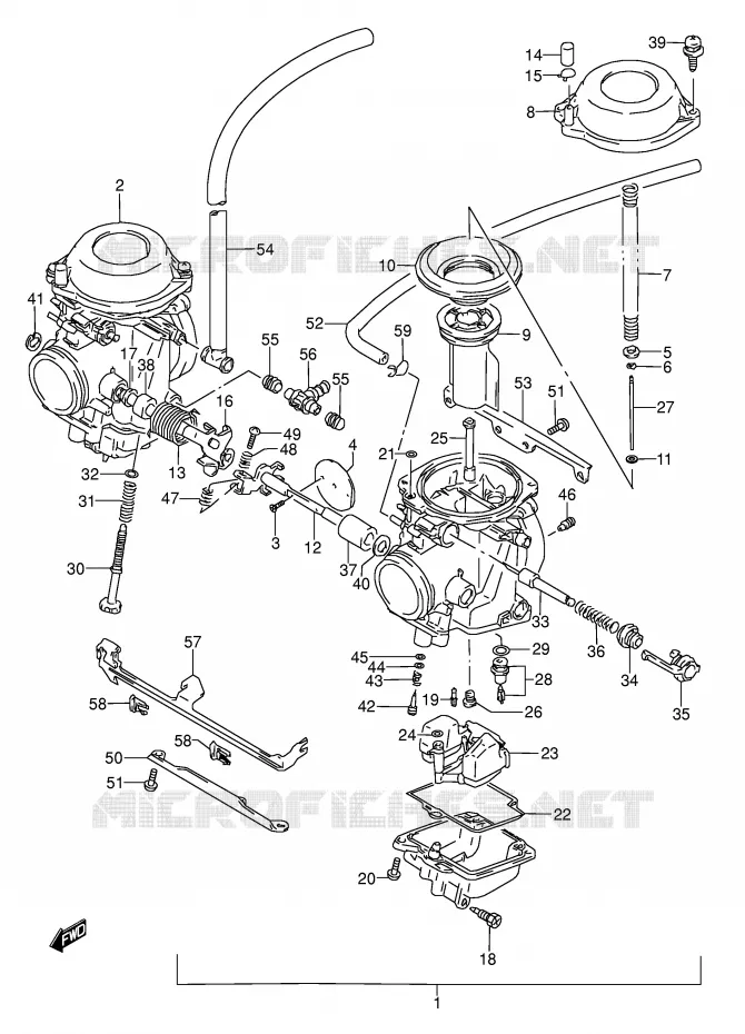CARBURATEUR (MODELE K/L/M/N/P) Suzuki MOTO 500 GS-E 1991  GS500EM(E2)