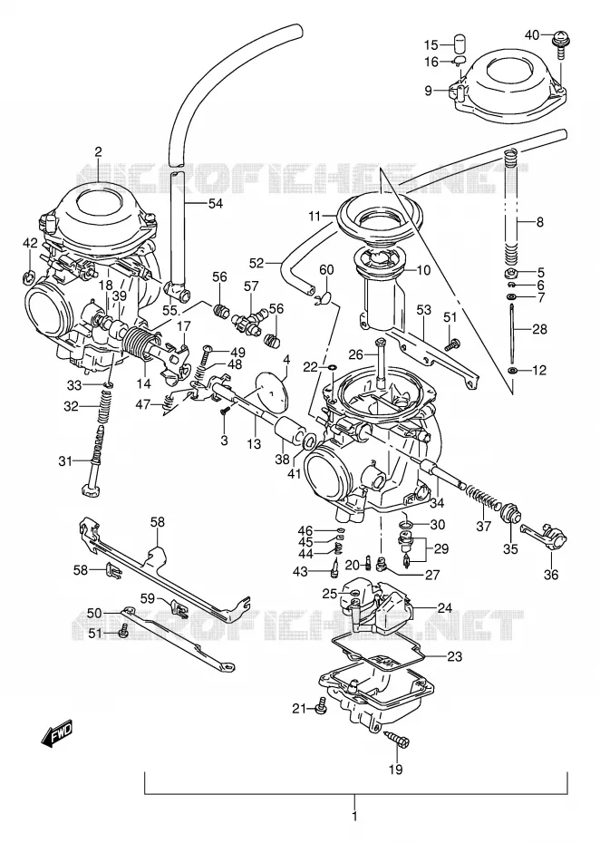 CARBURATEUR (MODELE R) Suzuki MOTO 500 GS-E 1991  GS500EUM(E2)