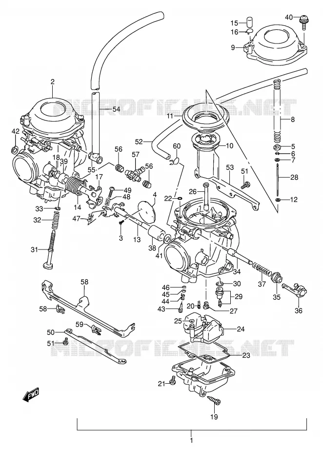 CARBURATEUR (MODELE S) Suzuki MOTO 500 GS-E 1994  GS500ER(E2)