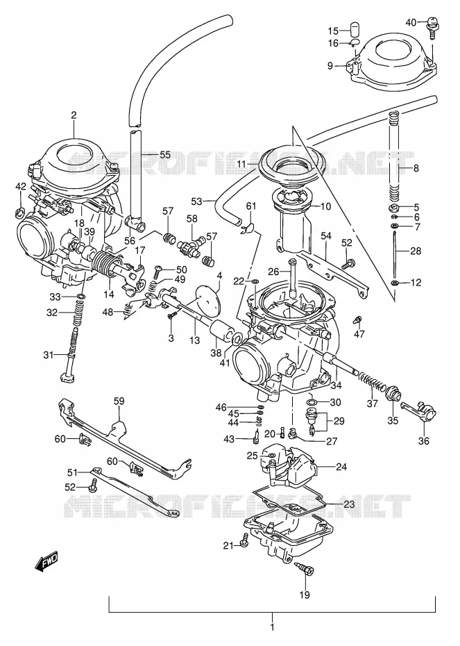 CARBURATEUR (MODELE T) Suzuki MOTO 500 GS-E 1994  GS500EUR(E2)