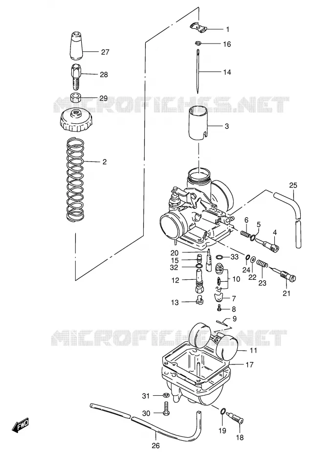 CARBURATEUR (MODELE Z/D/F/K) Suzuki MOTO 125 GS 1982  GS125ESZ(E1)