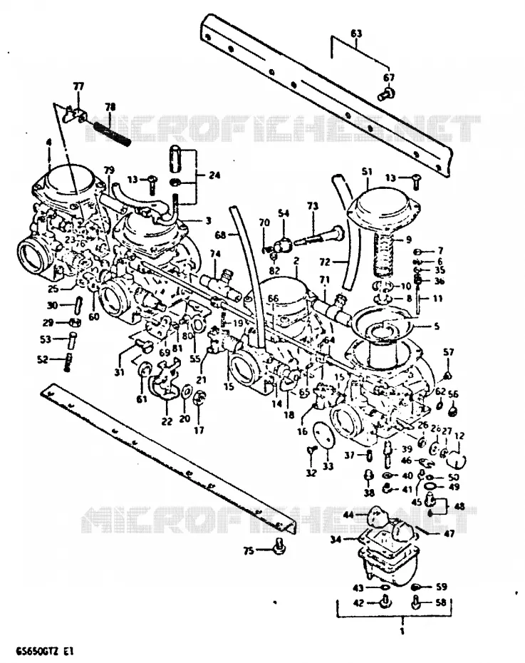 CARBURATEUR (MODELE Z) Suzuki MOTO 650 GS 1999  GS650GTX(X/Z)