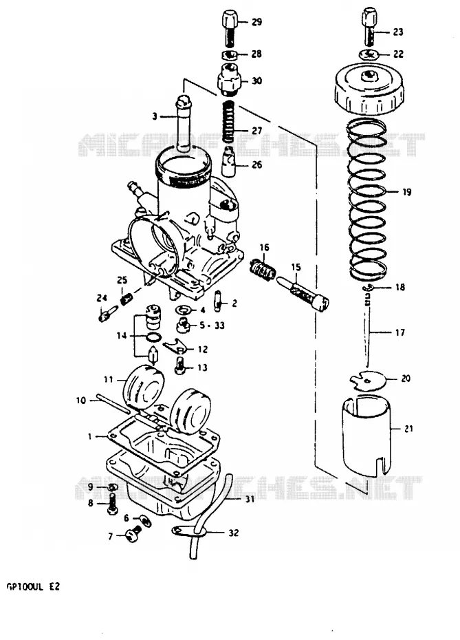CARBURATEUR Suzuki MOTO 100 GP 1983  GP100D(X/D/L)
